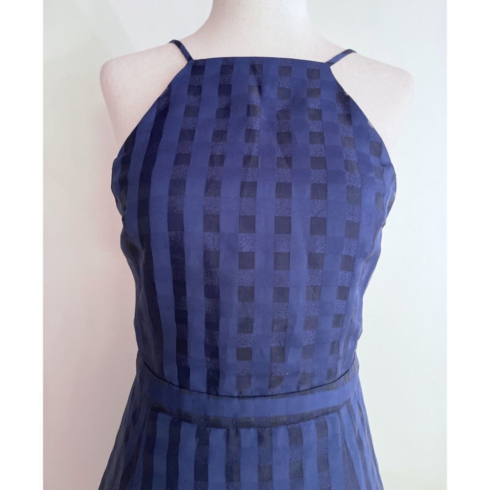 Euc Nbd Animosity Checked Windowpane Mini Blue Ba… - image 5